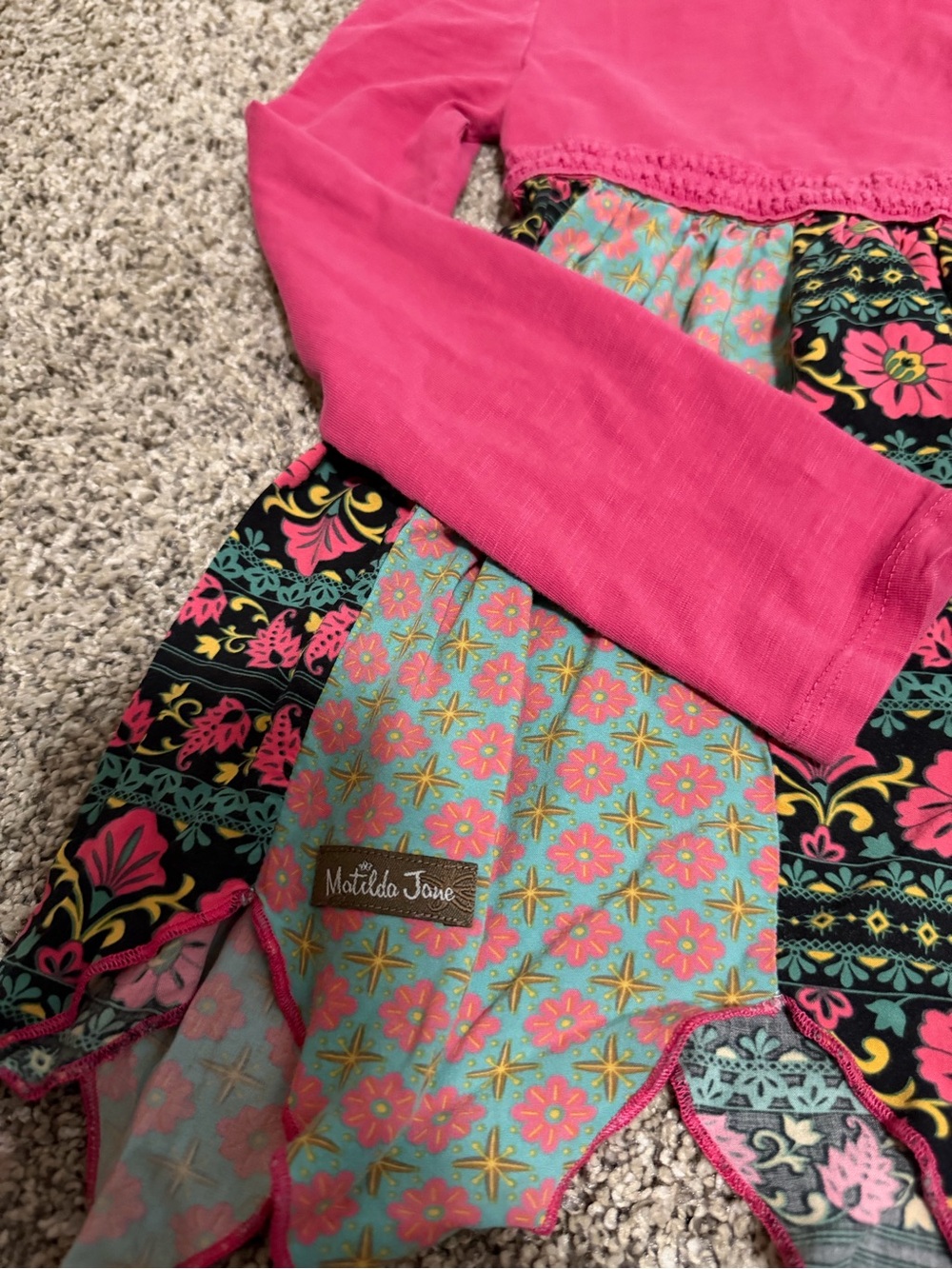 Matilda Jane Hot Pink Knit Top with Decorative Button - Picture 4 of 4